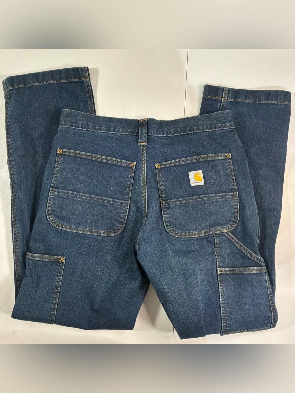 Carhartt Jeans Mens 31 x 32 Blue Denim Jean Rugged Flex RelaxUtility Cargo Pants